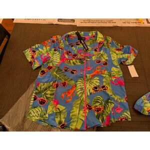 NWT Room Service Arizona Short Knit Pj Set In Lobster Lounge  size S